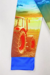 Tailor Made Long Sleeve Mens Polo Shirt Design Full Fit Dye Sublimation Three Buttons Australian Farm Engineering Gear Long Sleeve Polo Shirt Center 100%Polyester P1429 detail view-3